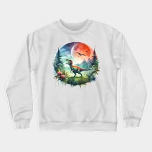 Dinosaur in nature Crewneck Sweatshirt